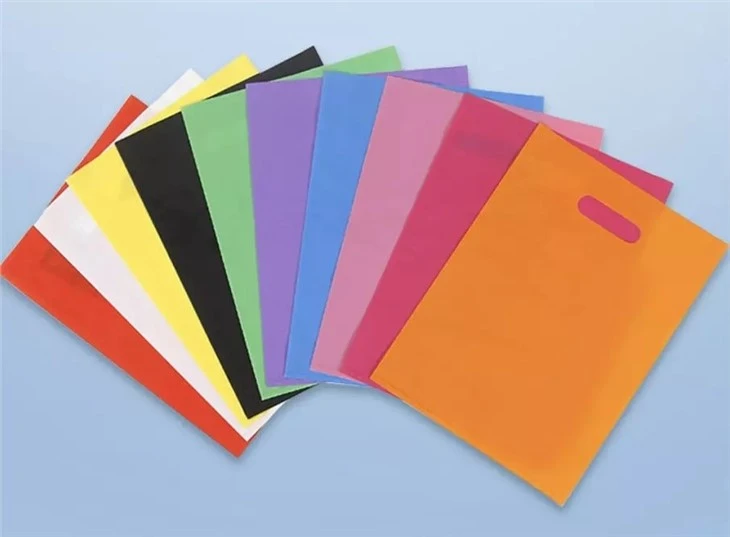 die cut shopping plastic bag
